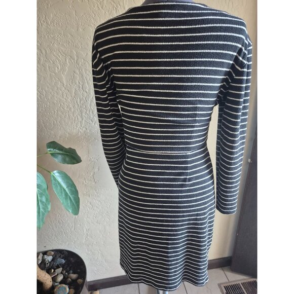 A Pea In The Pod Maternity Black & White Striped Dress size L - Picture 5 of 5